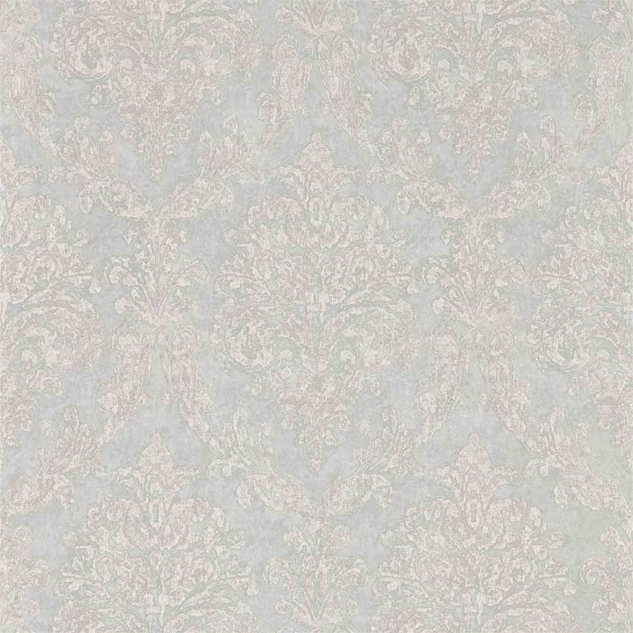 Riverside Demask Dove & Silver Wallpaper by Sanderson - 216289 | Modern 2 Interiors