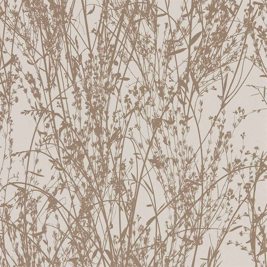 Meadow Canvas Gilver & Linen Wallpaper by Sanderson - 215693 | Modern 2 Interiors