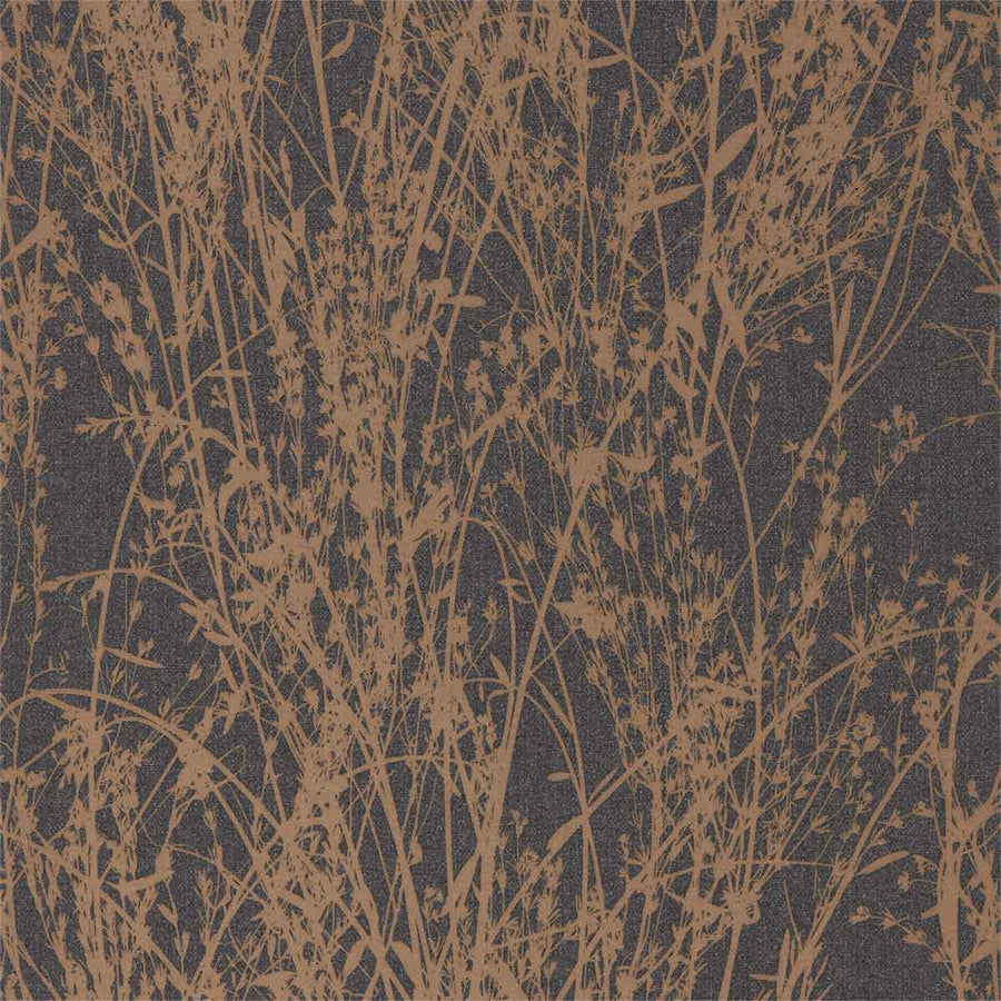 Meadow Canvas Bronze & Charcoal Wallpaper by Sanderson - 215696 | Modern 2 Interiors