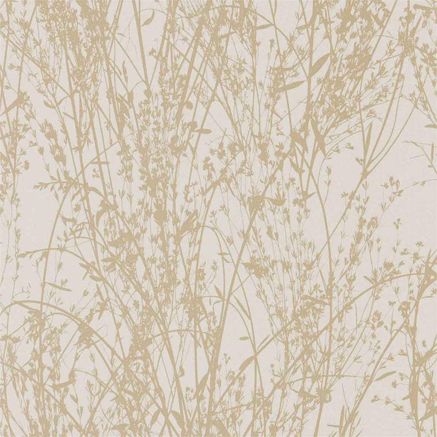 Meadow Canvas White & Cream Wallpaper by Sanderson - 215697 | Modern 2 Interiors