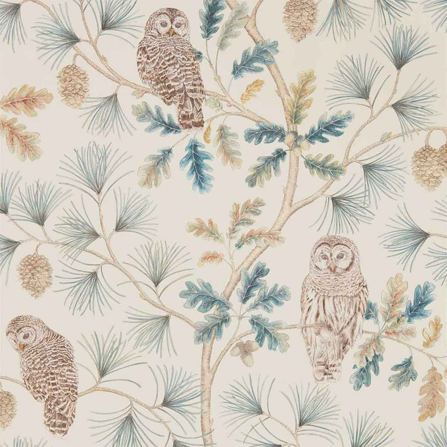 Owlswick Teal Wallpaper by Sanderson - 216595 | Modern 2 Interiors