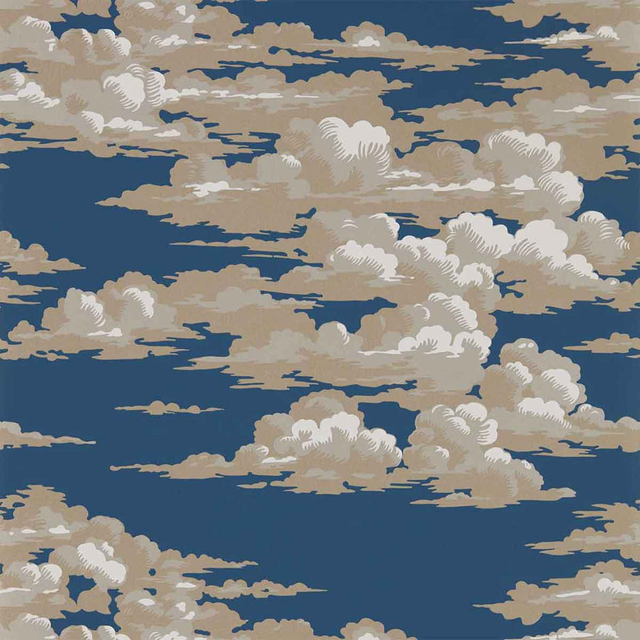 Silvi Clouds Yacht Blue Wallpaper by Sanderson - 216602 | Modern 2 Interiors