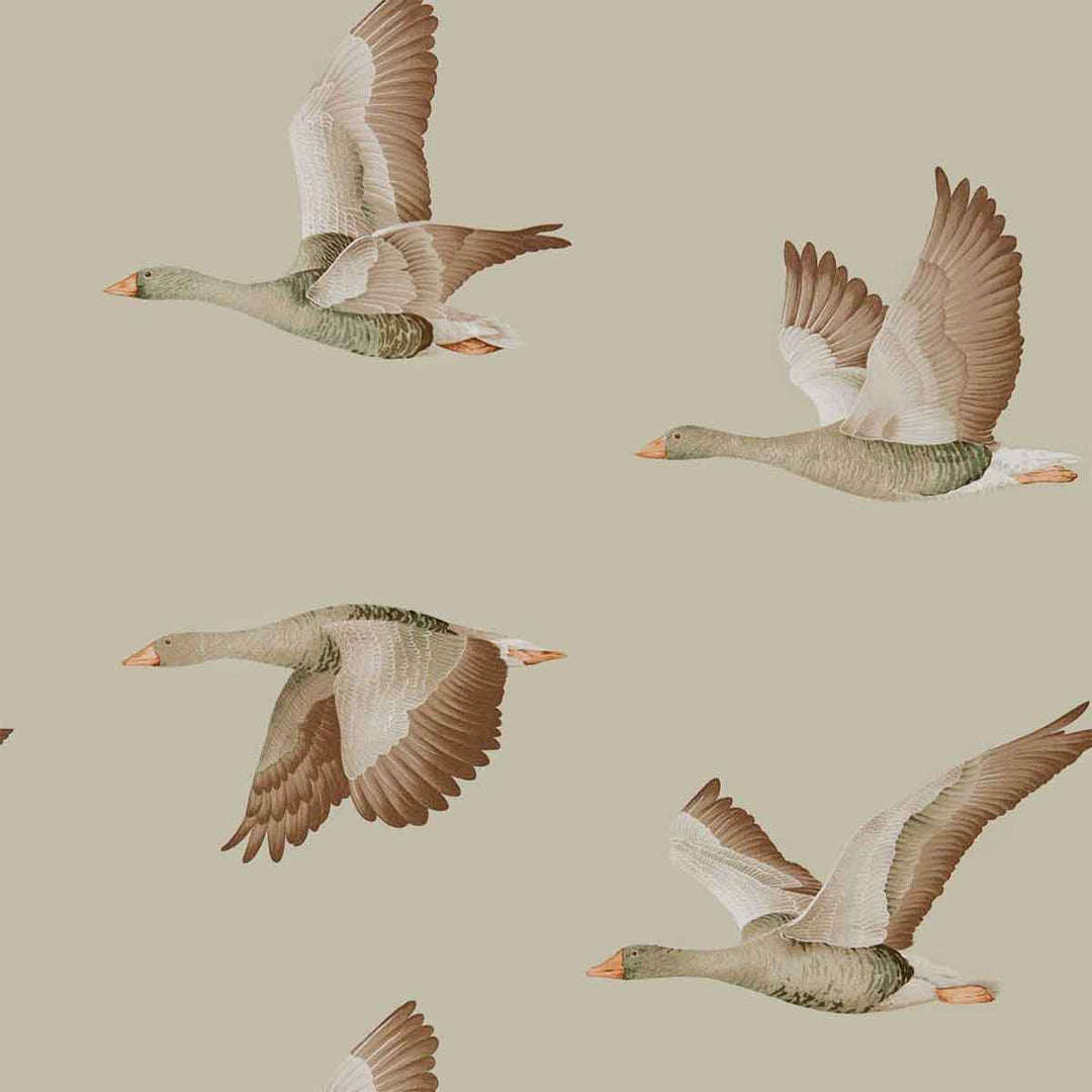 Elysian Geese Briarwood Wallpaper by Sanderson - 216609 | Modern 2 Interiors