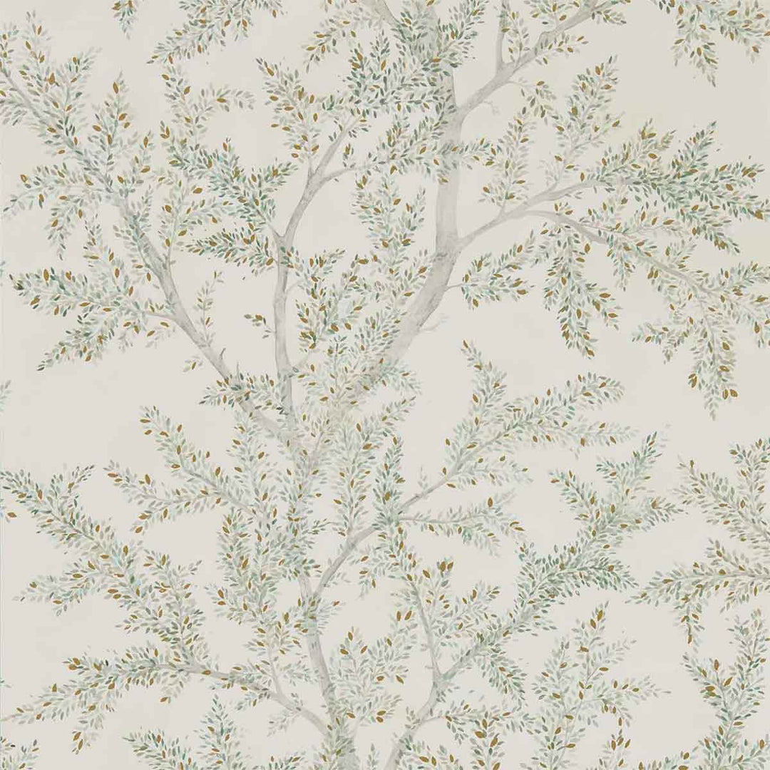 Farthing Wood Sage Grey Wallpaper by Sanderson - 216614 | Modern 2 Interiors