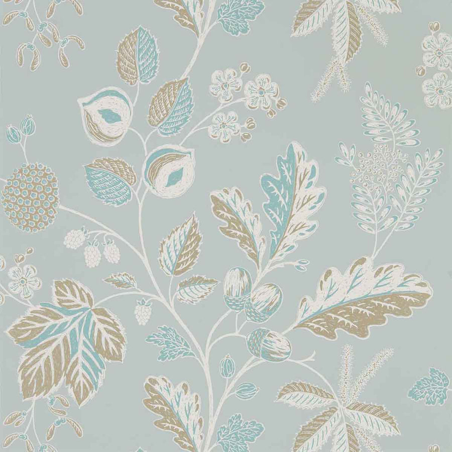 Warwick Blue Grey Wallpaper by Sanderson - 216617 | Modern 2 Interiors