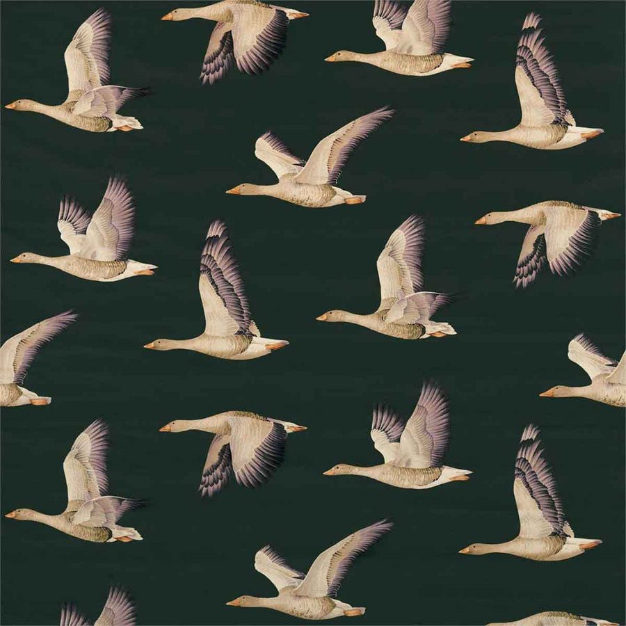 Elysian Geese Forest & Fig Fabric by Sanderson - 226519 | Modern 2 Interiors