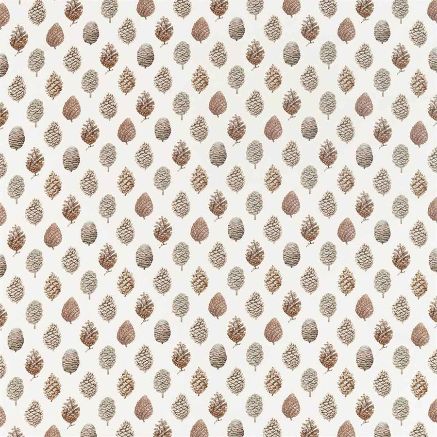 Pine Cones Briarwood & Cream Fabric by Sanderson - 226527 | Modern 2 Interiors