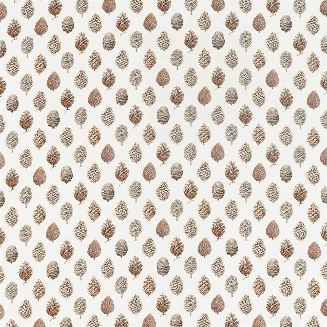 Pine Cones Briarwood & Cream Fabric by Sanderson - 226527 | Modern 2 Interiors