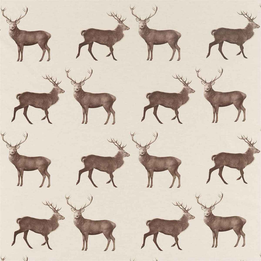 Evesham Deer Linen & Chalk Fabric by Sanderson - 226528 | Modern 2 Interiors