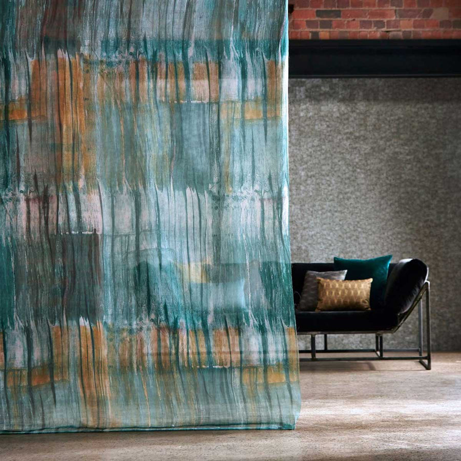 Yuti Emerald & Saffron & Stone Fabric by Anthology - 131803 | Modern 2 Interiors