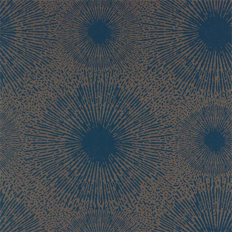 Perlite Lapis & Copper Ore Wallpaper by Anthology - 112068 | Modern 2 Interiors