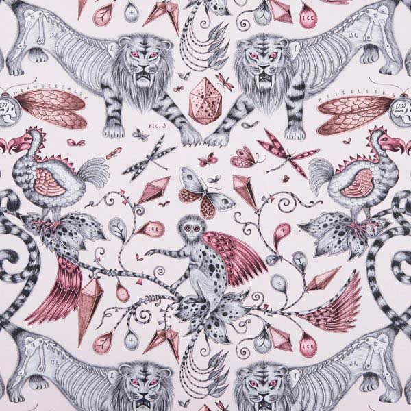 Extinct Pink Fabric by Emma J Shipley For Clarke & Clarke - F1109/05 | Modern 2 Interiors