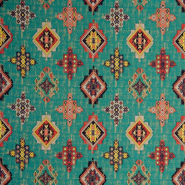 Konya Aqua Fabric by Clarke & Clarke - F0796/01 | Modern 2 Interiors