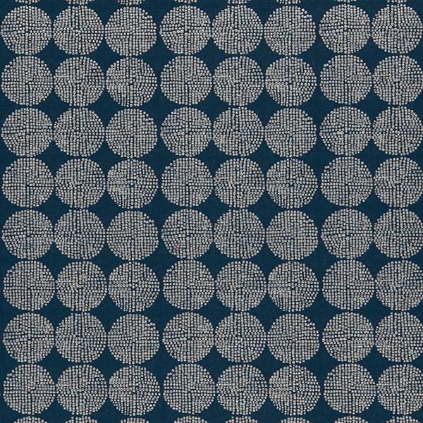 Kiko Indigo Fabric by Clarke & Clarke - F0956/04 | Modern 2 Interiors