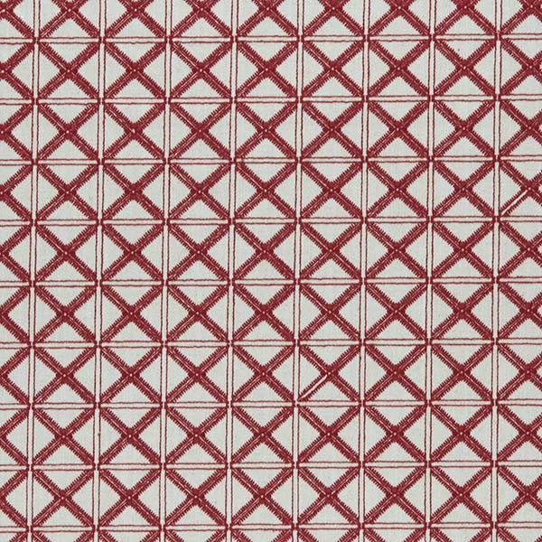 Makenzi Red Fabric by Clarke & Clarke - F0957/04 | Modern 2 Interiors