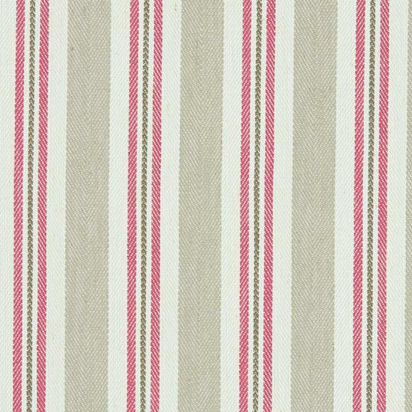 Alberton Raspberry & Linen Fabric by Clarke & Clarke - F1119/05 | Modern 2 Interiors