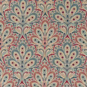 Persia Denim/Raspberry Fabric by Clarke & Clarke - F1332/02 | Modern 2 Interiors