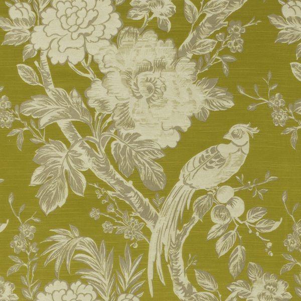 Avium Chartreuse Fabric by Clarke & Clarke - F1429/03 | Modern 2 Interiors