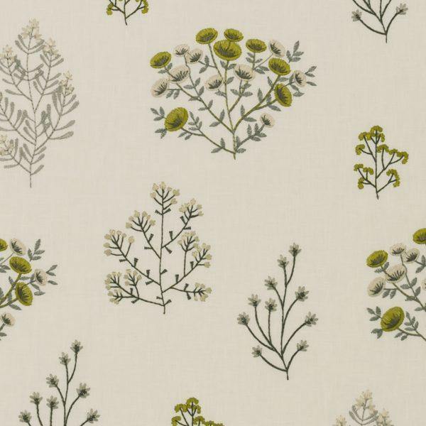 Floris Chartreuse Fabric by Clarke & Clarke - F1431/02 | Modern 2 Interiors
