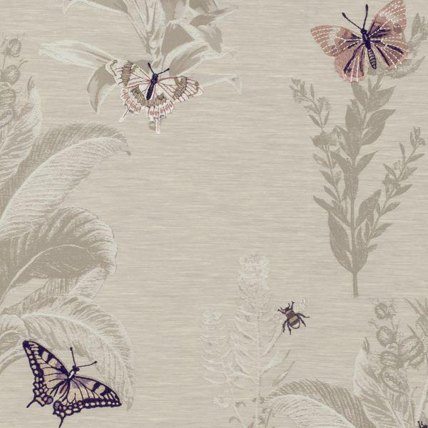 Monarch Blush/Damson Fabric by Clarke & Clarke - F1432/01 | Modern 2 Interiors