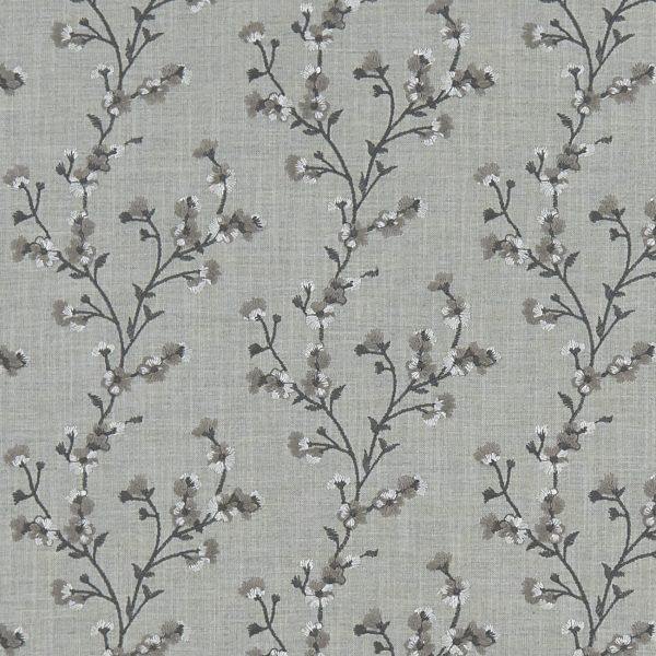 Blossom Charcoal Fabric by Clarke & Clarke - F1439/01 | Modern 2 Interiors