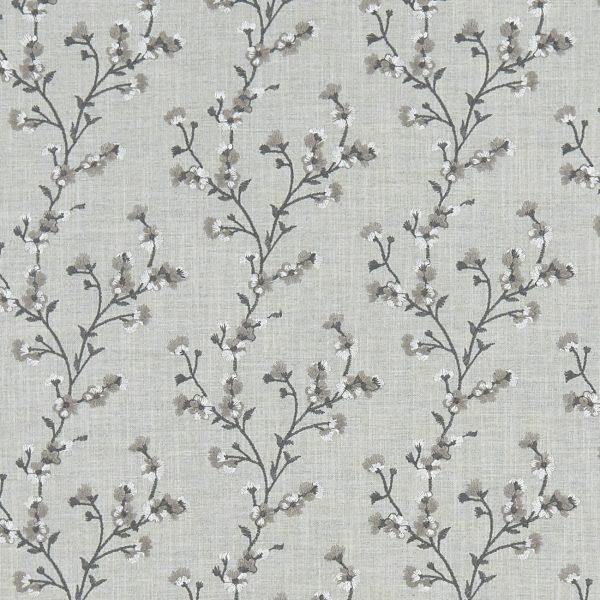Blossom Silver Fabric by Clarke & Clarke - F1439/04 | Modern 2 Interiors