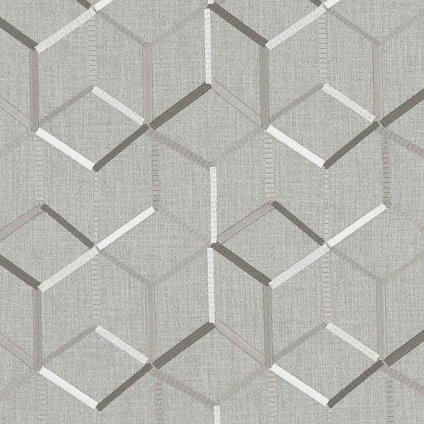 Linear Charcoal Fabric by Clarke & Clarke - F1443/01 | Modern 2 Interiors
