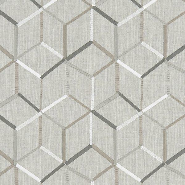Linear Silver Fabric by Clarke & Clarke - F1443/04 | Modern 2 Interiors