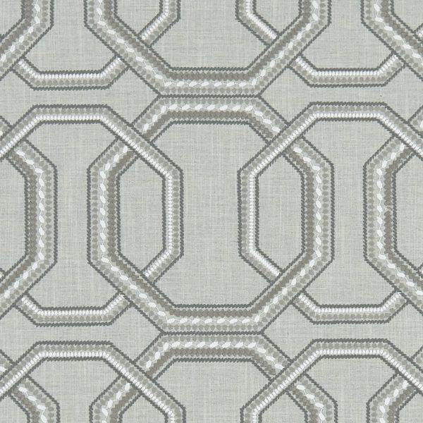 Repeat Silver Fabric by Clarke & Clarke - F1451/04 | Modern 2 Interiors