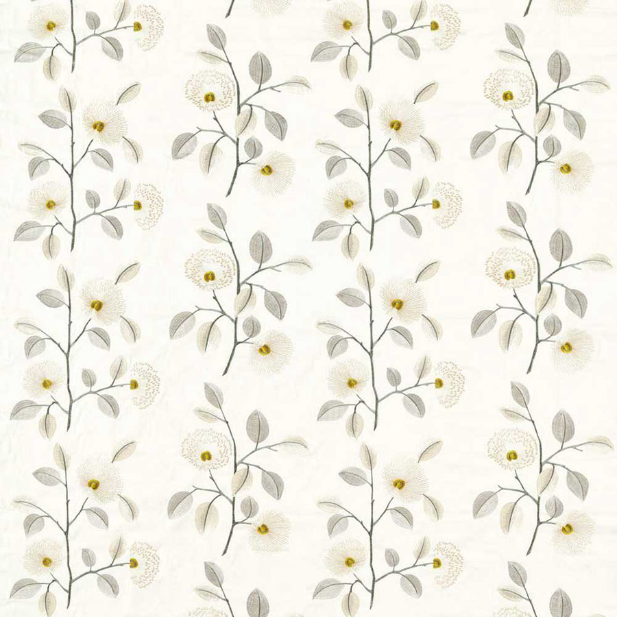 Monique Natural & Pewter Fabric by Clarke & Clarke - F1555/03 | Modern 2 Interiors