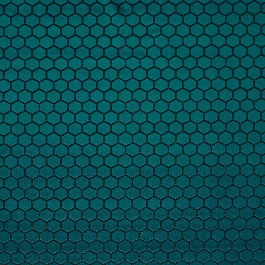 Hexa Peacock Fabric by Clarke & Clarke - F1565/05 | Modern 2 Interiors