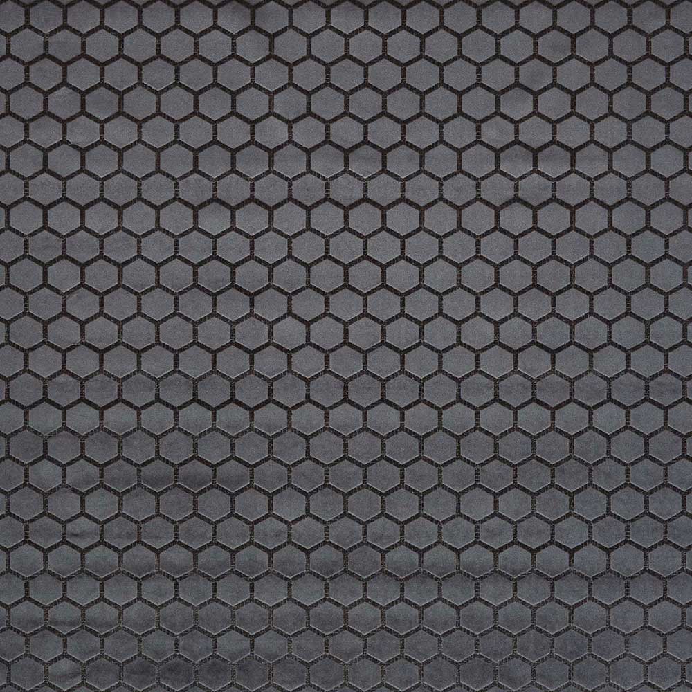 Hexa Smoke Fabric by Clarke & Clarke - F1565/06 | Modern 2 Interiors