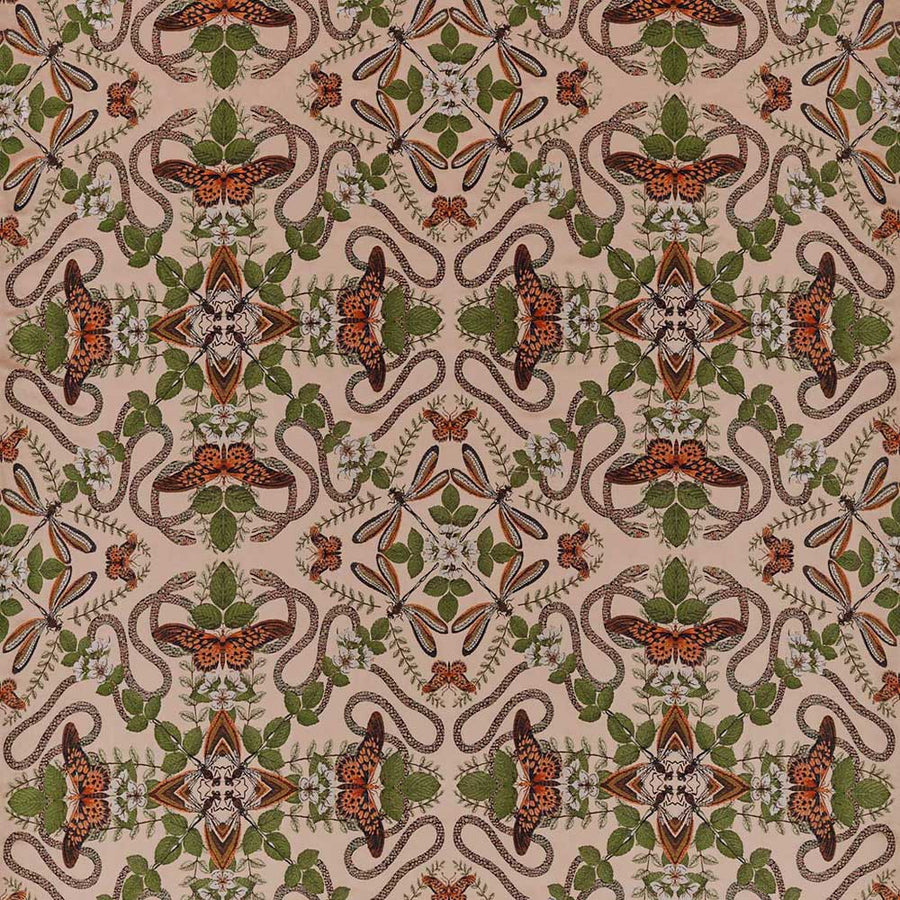 Emerald Forest Jacquard Blush Fabric by Clarke & Clarke - F1581/01 | Modern 2 Interiors