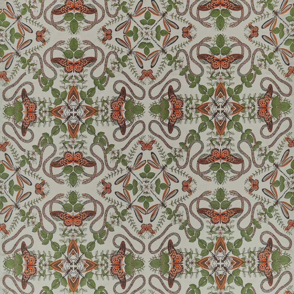 Emerald Forest Jacquard Smoke Fabric by Clarke & Clarke - F1581/03 | Modern 2 Interiors