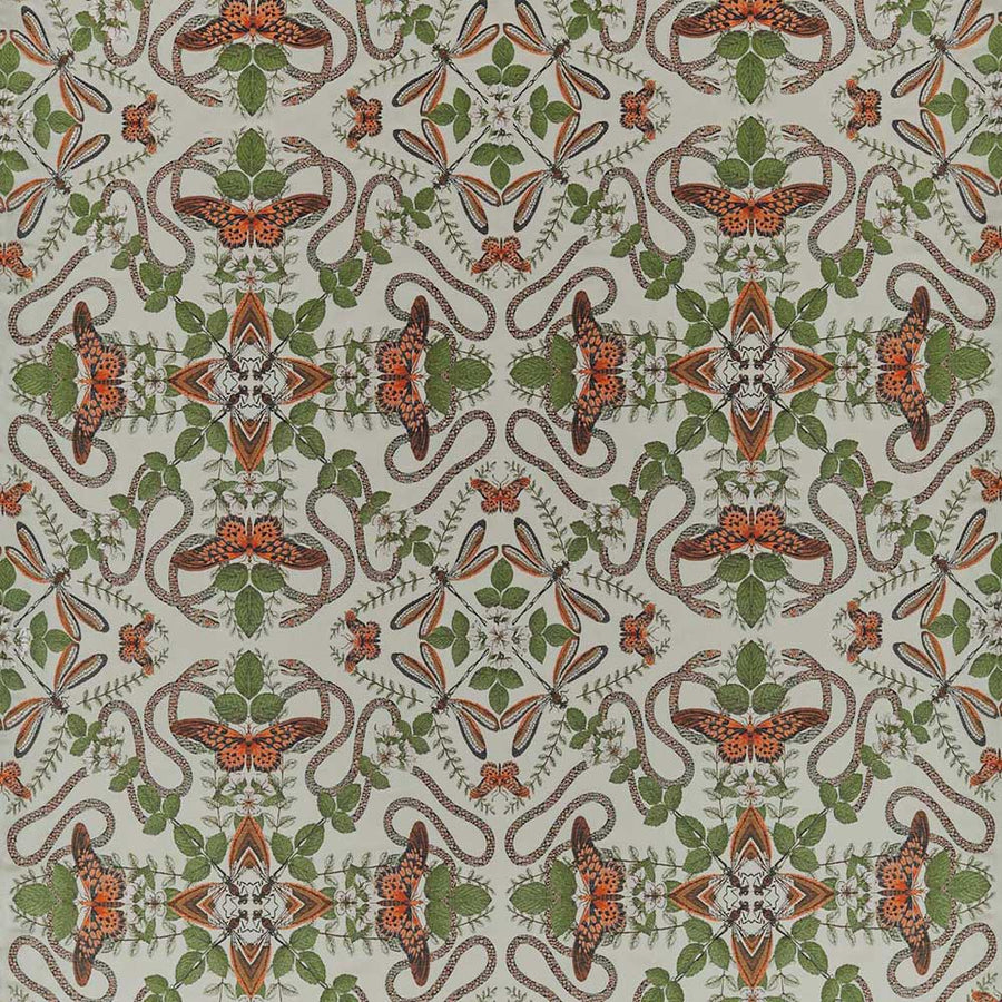 Emerald Forest Jacquard Smoke Fabric by Clarke & Clarke - F1581/03 | Modern 2 Interiors