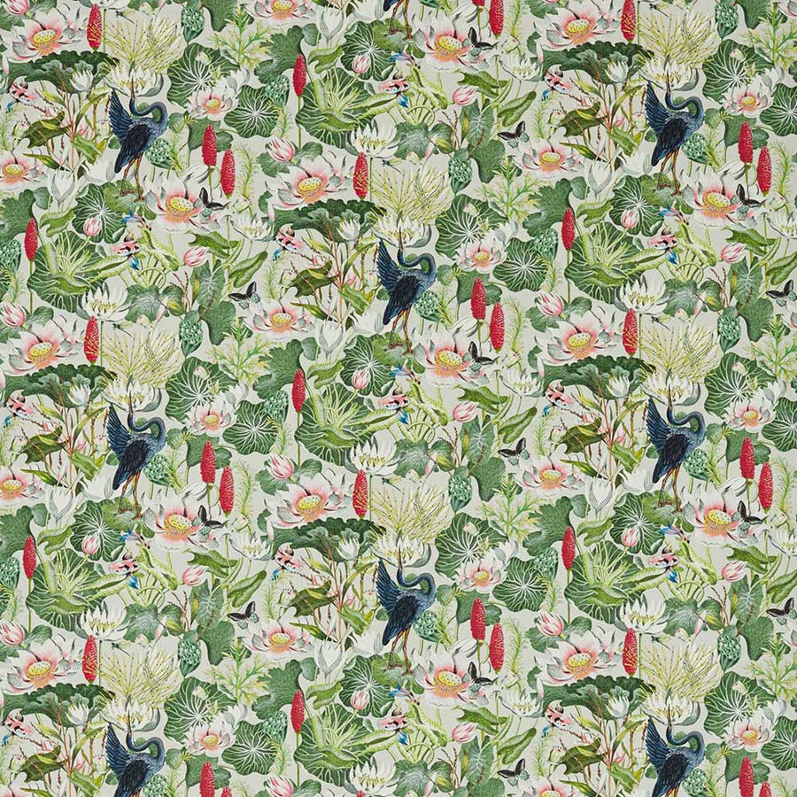 Waterlily Dove Fabric by Clarke & Clarke - F1605/01 | Modern 2 Interiors