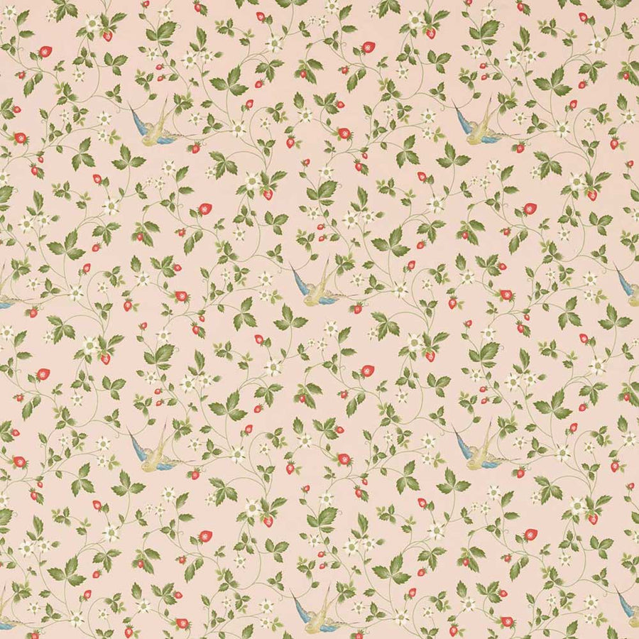 Wild Strawberry Linen Blush Fabric by Clarke & Clarke - F1606/01 | Modern 2 Interiors