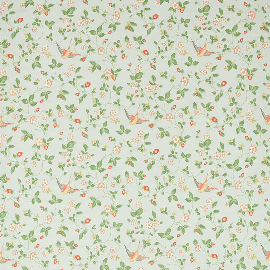 Wild Strawberry Linen Dove Fabric by Clarke & Clarke - F1606/02 | Modern 2 Interiors