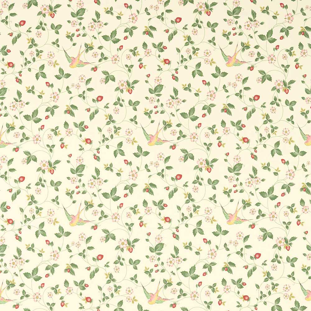 Wild Strawberry Linen Ivory Fabric by Clarke & Clarke - F1606/03 | Modern 2 Interiors