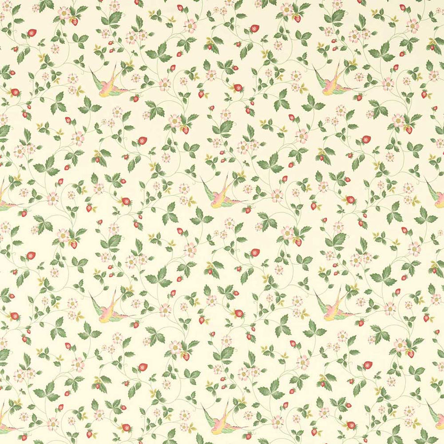 Wild Strawberry Linen Ivory Fabric by Clarke & Clarke - F1606/03 | Modern 2 Interiors