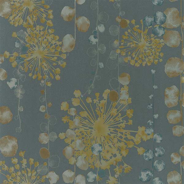 Harlequin Moku Wallpaper - Graphite & Mustard - 111650 | Modern 2 Interiors