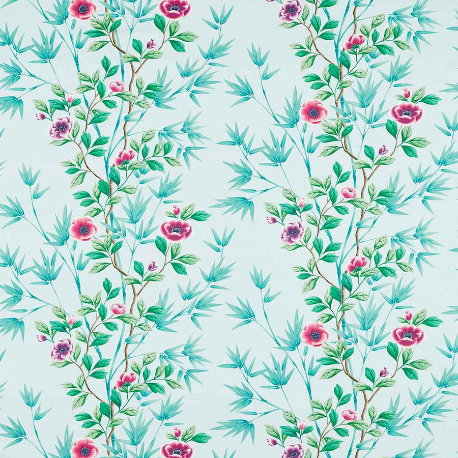 Lady Alford Sky & Magenta Fabric by Harlequin - 121102 | Modern 2 Interiors