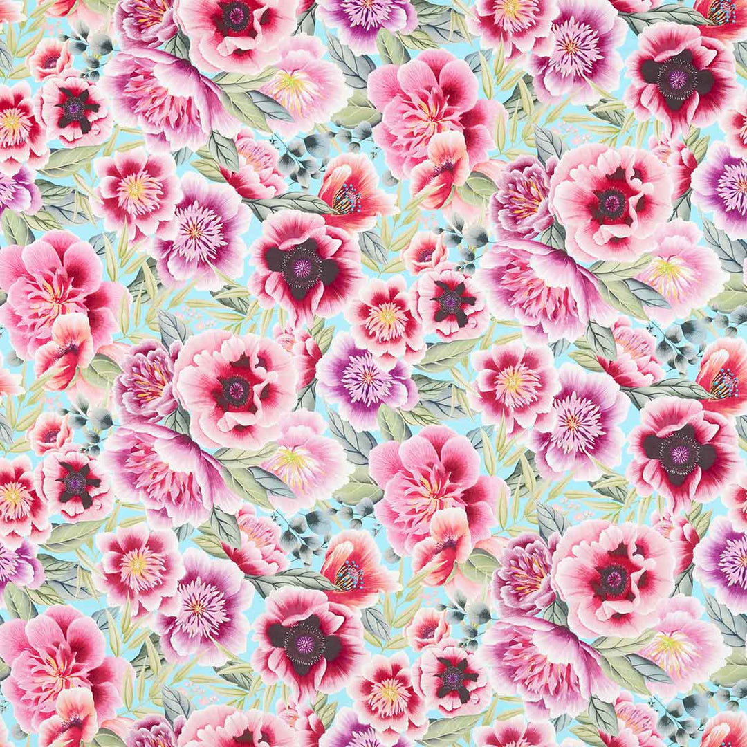 Marsha Aqua & Peony & Magenta Fabric by Harlequin - 121108 | Modern 2 Interiors