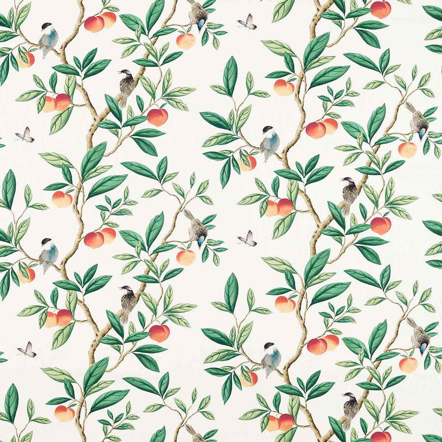 Ella Fig Blossom & Fig Leaf & Nectarine Fabric by Harlequin - 121111 | Modern 2 Interiors