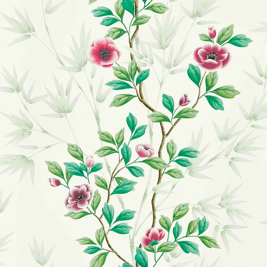 Lady Alford Fig Blossom & Magenta Wallpaper by Harlequin - 112899 | Modern 2 Interiors