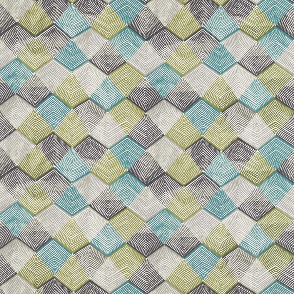 Rhythm Teal, Linden & Charcoal Fabric by Harlequin - 120683 | Modern 2 Interiors