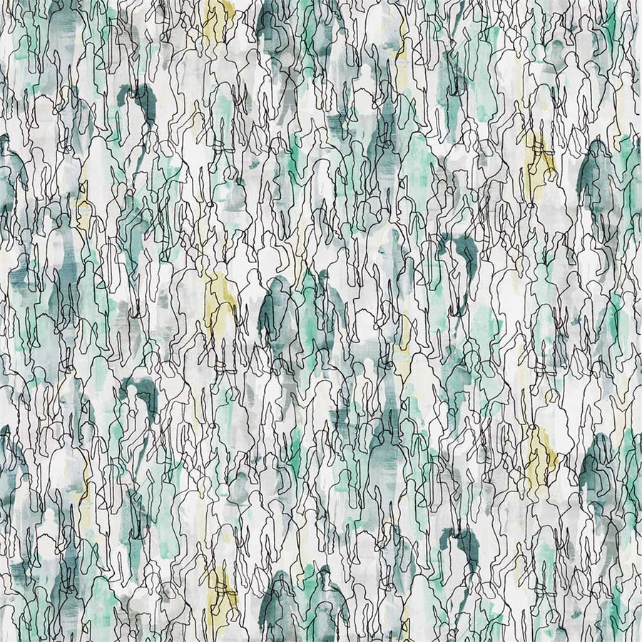 Multitude Emerald & Sepia Fabric by Harlequin - 132527 | Modern 2 Interiors
