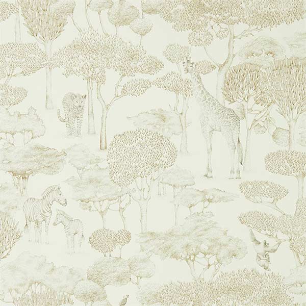 Harlequin Shamwari Wallpaper - Chalk & Gold - 112244 | Modern 2 Interiors