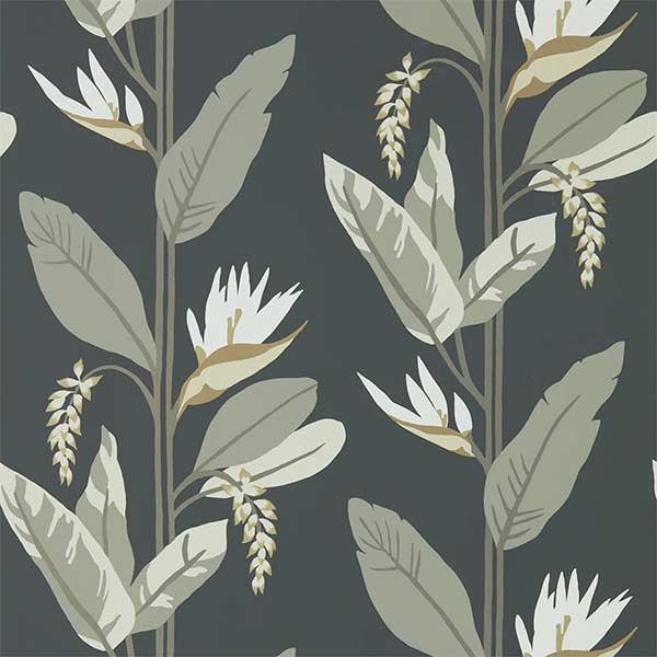 Harlequin Llenya Wallpaper - Jet, Stone & Gold - 112256 | Modern 2 Interiors