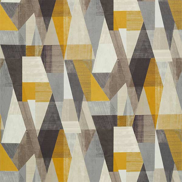 Pythagorum Graphite/Gold Fabric by Harlequin - 120866 | Modern 2 Interiors